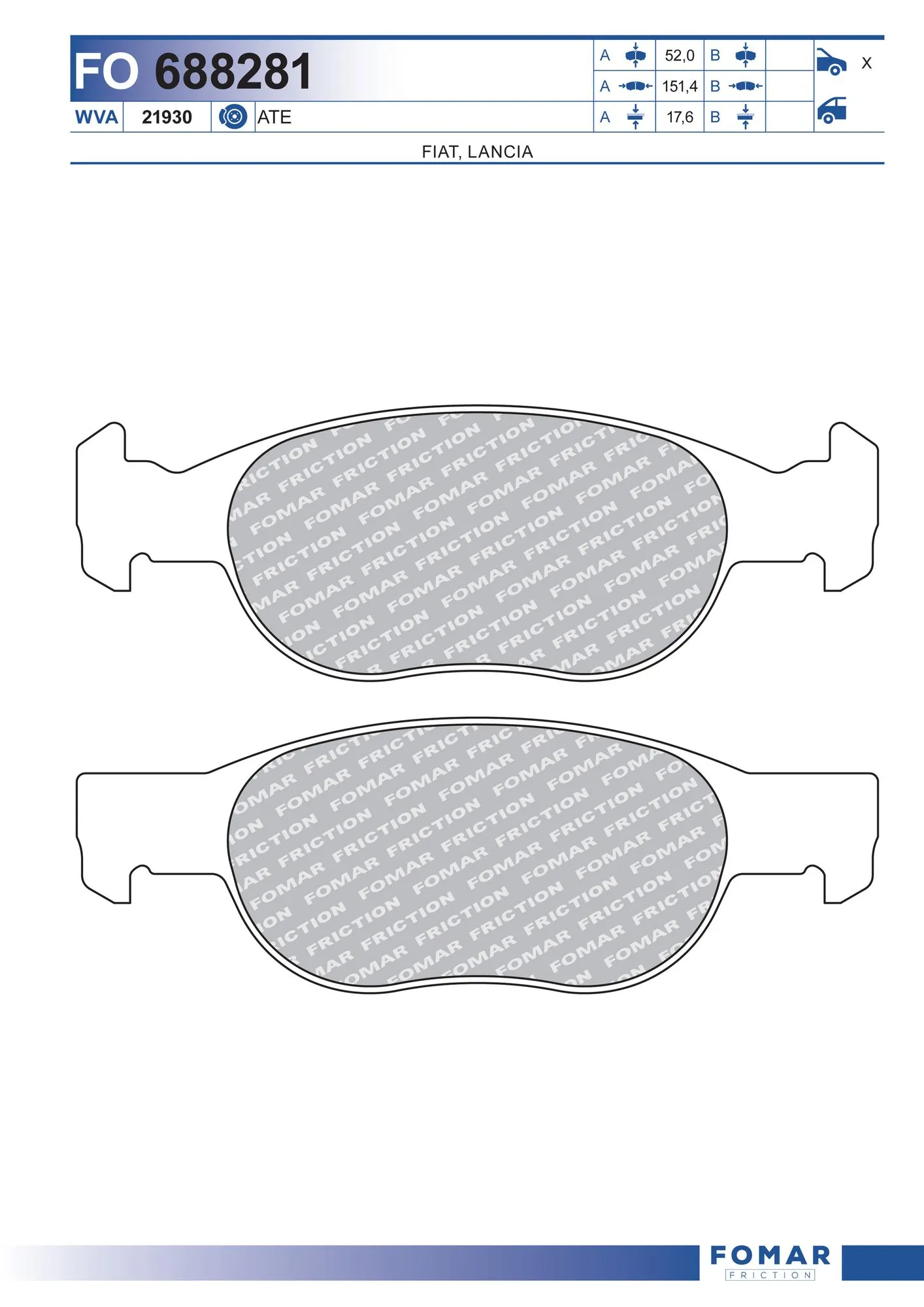 Brake Pad Set, disc brake